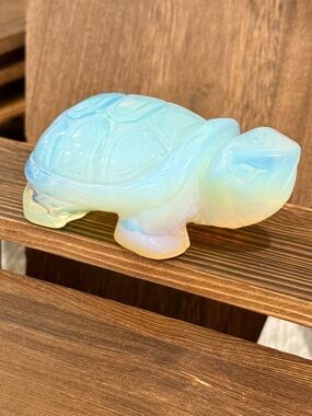 Opalite Turtle Carving